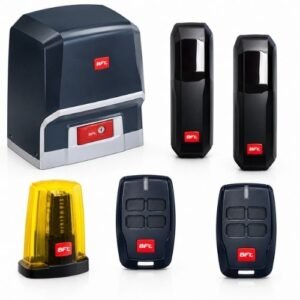 BFT Ares BT A1000 sliding gate motor kit in Oman with photocells, remotes and rack