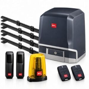 BFT Ares BT A1500 sliding gate motor kit in Oman with photocells, remotes and rack