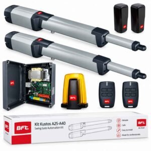 BFT Kustos BT A25 24V swing gate motor kit with remotes and photocells in Oman