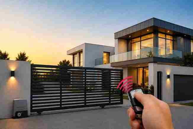 Automatic gate automation system with remote control for residential sliding gates in Oman